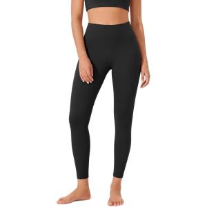 imageODODOS ODLEX High Waist 78 Length Workout Leggings for Women 25quot28quot Tummy Control Athletic Running LeggingsOnyx Black Grey