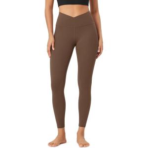imageODODOS Womens Buttery Soft Cross Waist Leggings ODCLOUD 25quot  28quot Crossover Lounge Yoga PantsBrunette