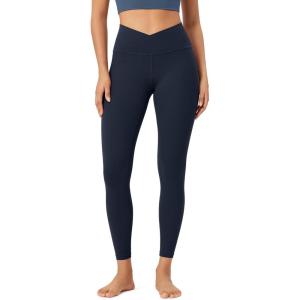 imageODODOS Womens Buttery Soft Cross Waist Leggings ODCLOUD 25quot  28quot Crossover Lounge Yoga PantsDeep Navy