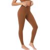 imageODODOS BodyHugging Workout Leggings with Back Pocket for Women 25quot 28quot High Waist Yoga PantsCaramel
