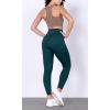 imageODODOS BodyHugging Workout Leggings with Back Pocket for Women 25quot 28quot High Waist Yoga PantsForest Teal