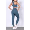 imageODODOS BodyHugging Workout Leggings with Back Pocket for Women 25quot 28quot High Waist Yoga PantsInk Blue