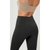 imageODODOS BodyHugging Workout Leggings with Back Pocket for Women 25quot 28quot High Waist Yoga PantsOnyx Black Grey