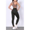 imageODODOS BodyHugging Workout Leggings with Back Pocket for Women 25quot 28quot High Waist Yoga PantsOnyx Black Grey