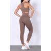 imageODODOS BodyHugging Workout Leggings with Back Pocket for Women 25quot 28quot High Waist Yoga PantsPurple Taupe