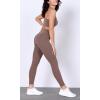 imageODODOS BodyHugging Workout Leggings with Back Pocket for Women 25quot 28quot High Waist Yoga PantsPurple Taupe