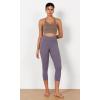 imageODODOS ODCLOUD 2Pack Buttery Soft Lounge Yoga Capris for Women 14quot  19quot  21quot High Waist Capri LeggingsBlackash Violet