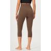 imageODODOS ODCLOUD 2Pack Buttery Soft Lounge Yoga Capris for Women 14quot  19quot  21quot High Waist Capri LeggingsBlackbrunette