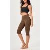 imageODODOS ODCLOUD 2Pack Buttery Soft Lounge Yoga Capris for Women 14quot  19quot  21quot High Waist Capri LeggingsBlackbrunette