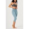 imageODODOS ODCLOUD 2Pack Buttery Soft Lounge Yoga Capris for Women 14quot  19quot  21quot High Waist Capri LeggingsBlackchambray
