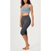 imageODODOS ODCLOUD 2Pack Buttery Soft Lounge Yoga Capris for Women 14quot  19quot  21quot High Waist Capri LeggingsBlackcharcoal