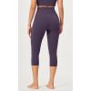 imageODODOS ODCLOUD 2Pack Buttery Soft Lounge Yoga Capris for Women 14quot  19quot  21quot High Waist Capri LeggingsBlackdark Purple
