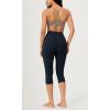 imageODODOS ODCLOUD 2Pack Buttery Soft Lounge Yoga Capris for Women 14quot  19quot  21quot High Waist Capri LeggingsBlackdeep Navy