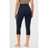 imageODODOS ODCLOUD 2Pack Buttery Soft Lounge Yoga Capris for Women 14quot  19quot  21quot High Waist Capri LeggingsBlackdeep Navy