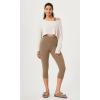imageODODOS ODCLOUD 2Pack Buttery Soft Lounge Yoga Capris for Women 14quot  19quot  21quot High Waist Capri LeggingsBlacklight Brown