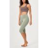 imageODODOS ODCLOUD 2Pack Buttery Soft Lounge Yoga Capris for Women 14quot  19quot  21quot High Waist Capri LeggingsBlacklime Stone