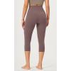 imageODODOS ODCLOUD 2Pack Buttery Soft Lounge Yoga Capris for Women 14quot  19quot  21quot High Waist Capri LeggingsBlackpurple Taupe