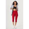imageODODOS ODCLOUD Buttery Soft Lounge Yoga Capris for Women 14quot  19quot  21quot High Waist Capri LeggingsRed