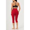 imageODODOS ODCLOUD Buttery Soft Lounge Yoga Capris for Women 14quot  19quot  21quot High Waist Capri LeggingsRed