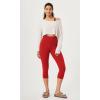 imageODODOS ODCLOUD Buttery Soft Lounge Yoga Capris for Women 14quot  19quot  21quot High Waist Capri LeggingsRed