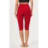 imageODODOS ODCLOUD Buttery Soft Lounge Yoga Capris for Women 14quot  19quot  21quot High Waist Capri LeggingsRed