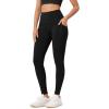 imageODODOS ODLEX 78 High Waist Workout Leggings with Pockets for Women 25quot28quot Tummy Control Athletic Yoga PantsBlack