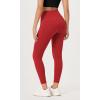 imageODODOS ODLEX 78 High Waist Workout Leggings with Pockets for Women 25quot28quot Tummy Control Athletic Yoga PantsRed