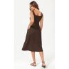 imageODODOS Square Neck Midi Dress with Pockets for Women Summer Casual Sleeveless Sundress Flare Tank DressDark Brown
