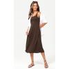 imageODODOS Square Neck Midi Dress with Pockets for Women Summer Casual Sleeveless Sundress Flare Tank DressDark Brown