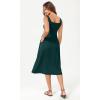 imageODODOS Square Neck Midi Dress with Pockets for Women Summer Casual Sleeveless Sundress Flare Tank DressDark Green