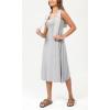 imageODODOS Square Neck Midi Dress with Pockets for Women Summer Casual Sleeveless Sundress Flare Tank DressHeather Grey