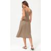 imageODODOS Square Neck Midi Dress with Pockets for Women Summer Casual Sleeveless Sundress Flare Tank DressKhaki
