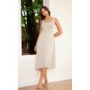 imageODODOS Square Neck Midi Dress with Pockets for Women Summer Casual Sleeveless Sundress Flare Tank DressTaupe