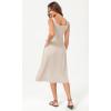 imageODODOS Square Neck Midi Dress with Pockets for Women Summer Casual Sleeveless Sundress Flare Tank DressTaupe