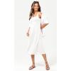 imageODODOS Square Neck Midi Dress with Pockets for Women Summer Casual Sleeveless Sundress Flare Tank DressWhite