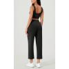 imageODODOS Womens Modal Soft Relaxed Cropped Pants High Waist Casual Wide Leg Pants with Pockets  25quot InseamBlack