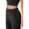 imageODODOS Womens Modal Soft Relaxed Cropped Pants High Waist Casual Wide Leg Pants with Pockets  25quot InseamBlack