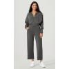 imageODODOS Womens Modal Soft Relaxed Cropped Pants High Waist Casual Wide Leg Pants with Pockets  25quot InseamCharcoal