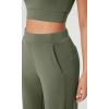 imageODODOS Womens Modal Soft Relaxed Cropped Pants High Waist Casual Wide Leg Pants with Pockets  25quot InseamDark Sage