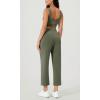 imageODODOS Womens Modal Soft Relaxed Cropped Pants High Waist Casual Wide Leg Pants with Pockets  25quot InseamDark Sage