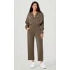 imageODODOS Womens Modal Soft Relaxed Cropped Pants High Waist Casual Wide Leg Pants with Pockets  25quot InseamEspresso