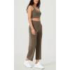 imageODODOS Womens Modal Soft Relaxed Cropped Pants High Waist Casual Wide Leg Pants with Pockets  25quot InseamEspresso