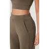 imageODODOS Womens Modal Soft Relaxed Cropped Pants High Waist Casual Wide Leg Pants with Pockets  25quot InseamEspresso