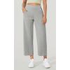 imageODODOS Womens Modal Soft Relaxed Cropped Pants High Waist Casual Wide Leg Pants with Pockets  25quot InseamHeather Grey