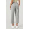 imageODODOS Womens Modal Soft Relaxed Cropped Pants High Waist Casual Wide Leg Pants with Pockets  25quot InseamHeather Grey