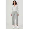 imageODODOS Womens Modal Soft Relaxed Cropped Pants High Waist Casual Wide Leg Pants with Pockets  25quot InseamHeather Grey
