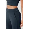 imageODODOS Womens Modal Soft Relaxed Cropped Pants High Waist Casual Wide Leg Pants with Pockets  25quot InseamNavy
