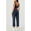 imageODODOS Womens Modal Soft Relaxed Cropped Pants High Waist Casual Wide Leg Pants with Pockets  25quot InseamNavy