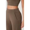 imageODODOS Womens Modal Soft Relaxed Cropped Pants High Waist Casual Wide Leg Pants with Pockets  25quot InseamNutria