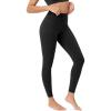 imageODODOS BodyHugging Workout Leggings with Back Pocket for Women 25quot 28quot High Waist Yoga PantsBlack